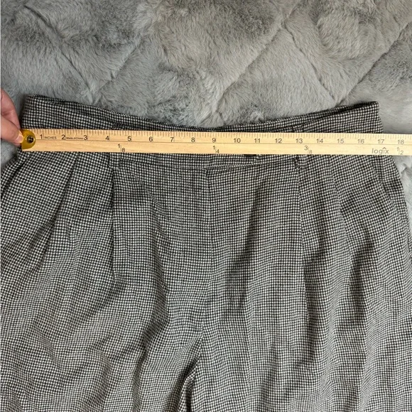 TOAST Plaid Wool Pleat Front Houndstooth Trousers UK Size 16 US Size 12 XL - Picture 11 of 14